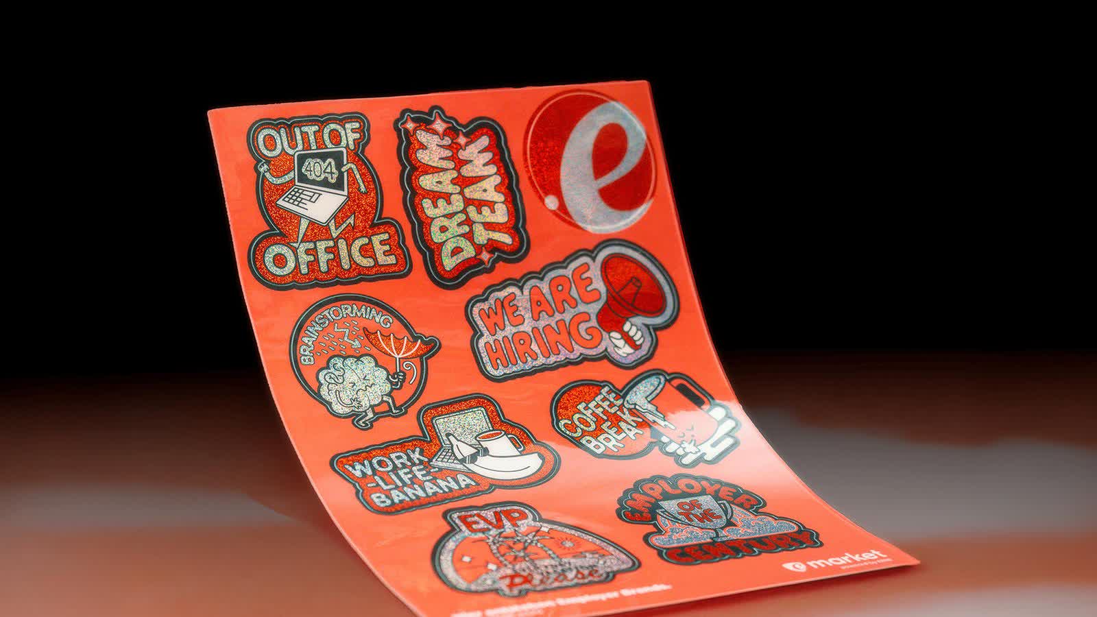 Die-cut custom stickers